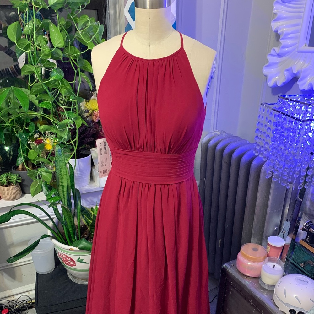 AZAZIE BONNIE Bridesmaid/Prom Dress In Burgundy